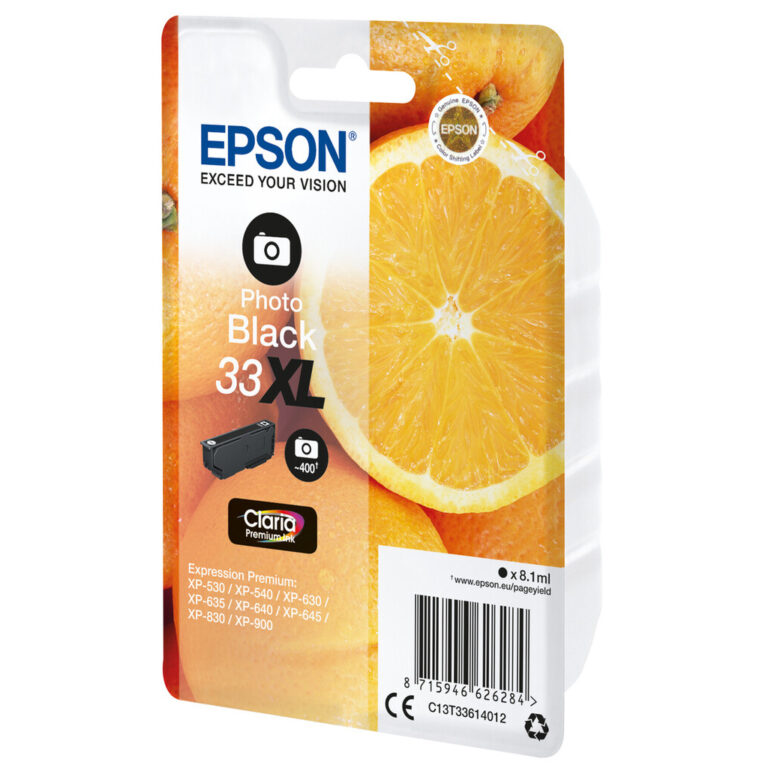 Epson Oranges 33XL Claria Premium Single Photo Black Ink