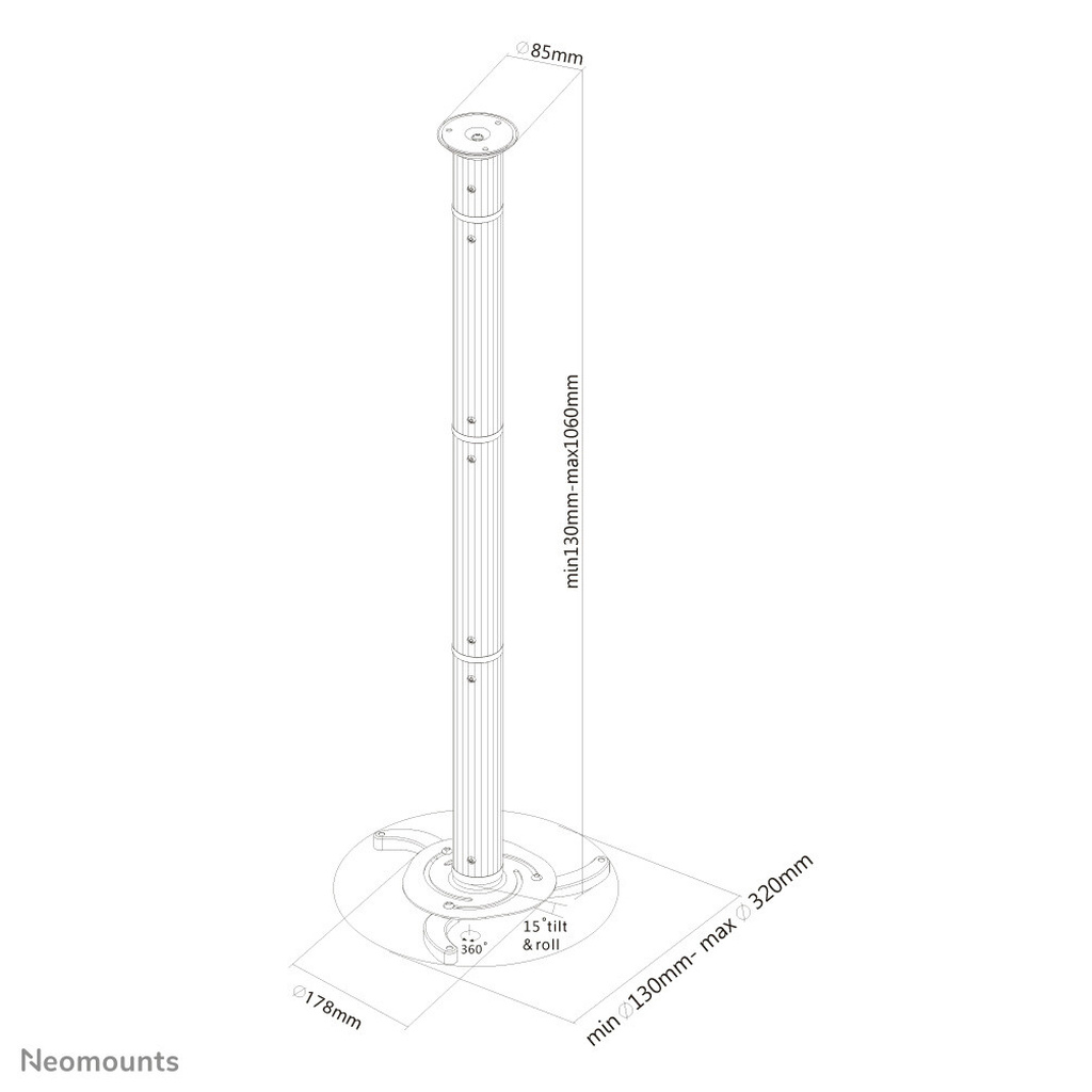 Neomounts projector ceiling mount - Image 6
