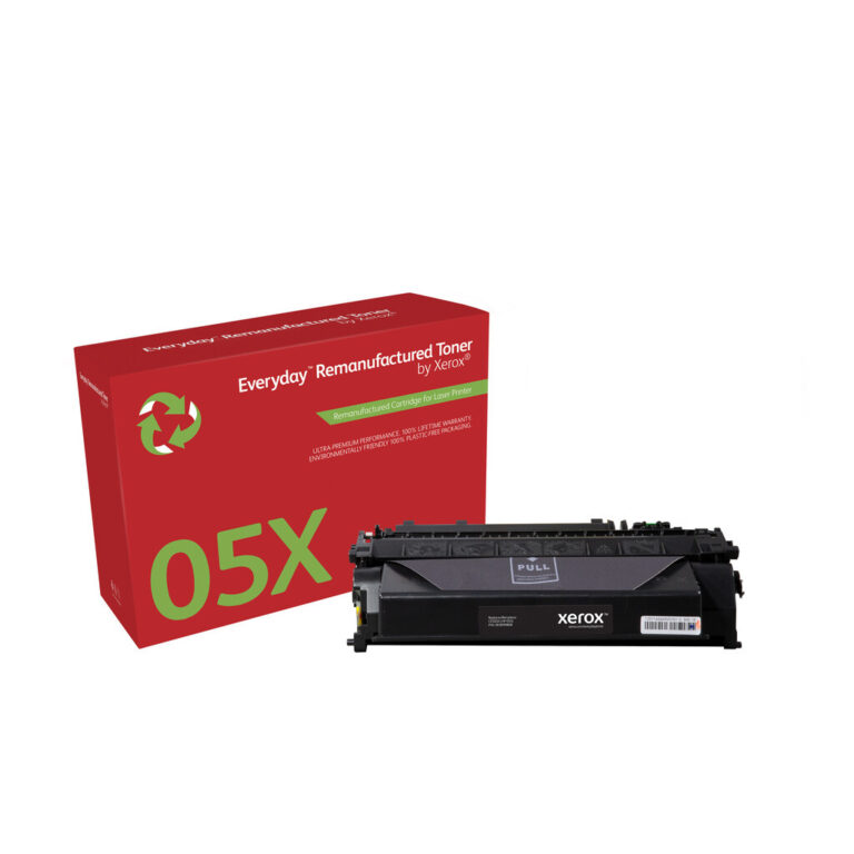 EverydayTM Mono Remanufactured Toner by Xerox compatible with HP 05X (CE505X), High capacity